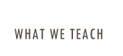 What We Teach